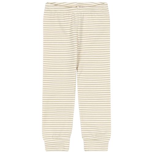 Konges Sløjd GOTS Basic Bukser Tea Stripe | Beige | 0-1 months