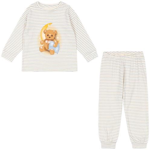 Se Konges Sløjd GOTS Gio Pyjamas Stripe Bluie |  | 2 years ved Babyshop