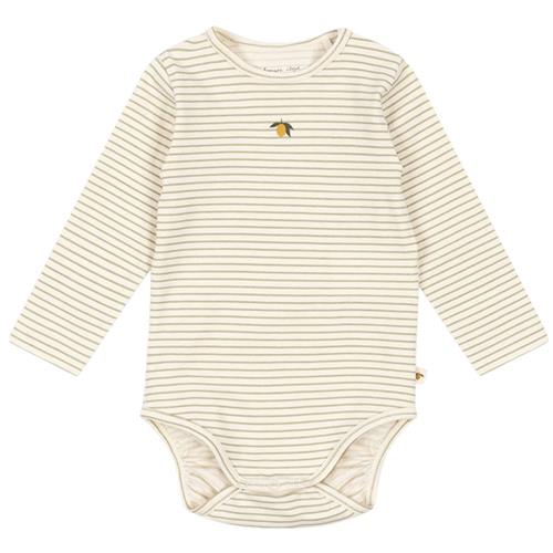 Konges Sløjd GOTS Basic Langærmet Body Tea Stripe | Beige | 12 months