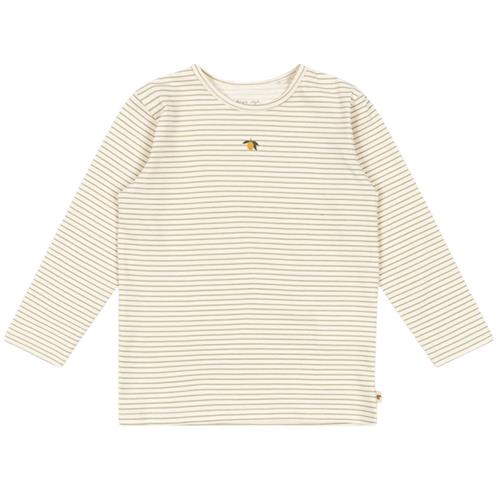 Konges Sløjd GOTS Basic Langærmet Top Tea Stripe | Beige | 12 months