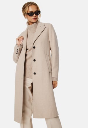 SELECTED FEMME Alma Wool Coat Sandshell Detail:MEL 44