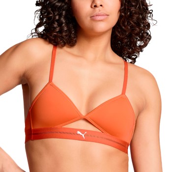 Puma Cut Out Triangle Top Orange polyamid Large Dame