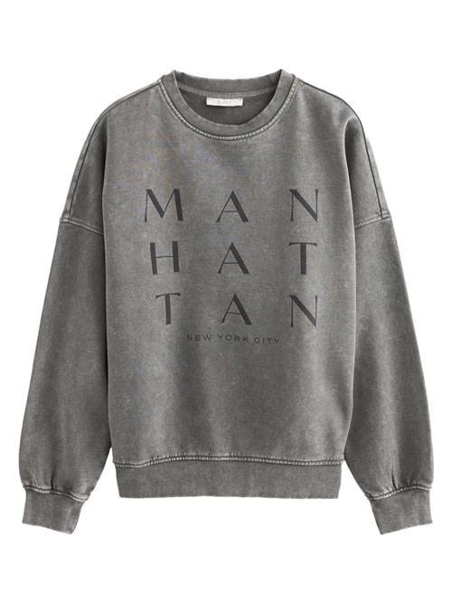 Next Sweatshirt 'Manhattan'  grå / sort