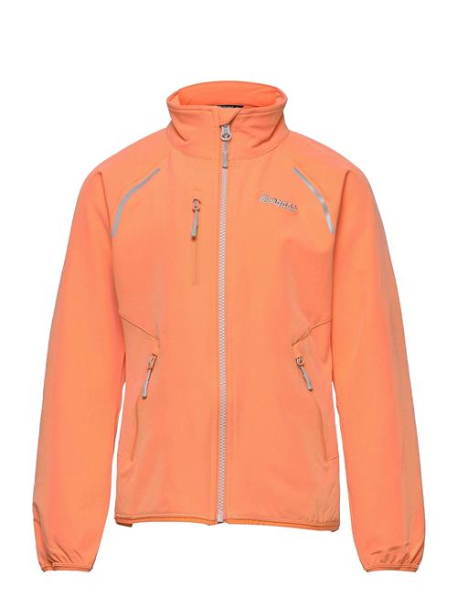 Sjoa Light Softshell Youth Girl Jacket Solid Charcoal 128 Bergans Orange