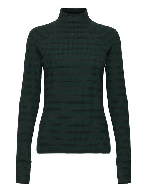 G-Star RAW Rib Mock Slim Stripe L\S Wmn G-Star RAW Green