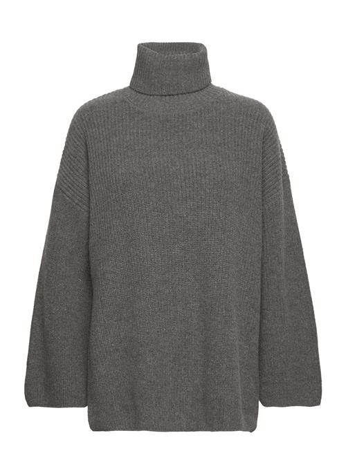 Selected Femme Slfmary Ls Long Knit Roll Neck Selected Femme Grey