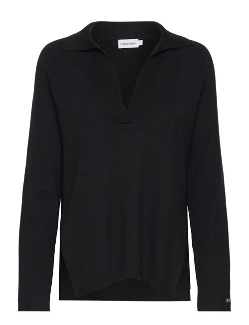 Calvin Klein Essential Rib Polo Neck Sweater Calvin Klein Black