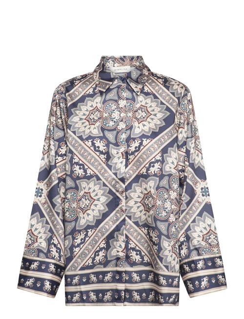 Malina Felicia Printed Over D Shirt Malina Blue