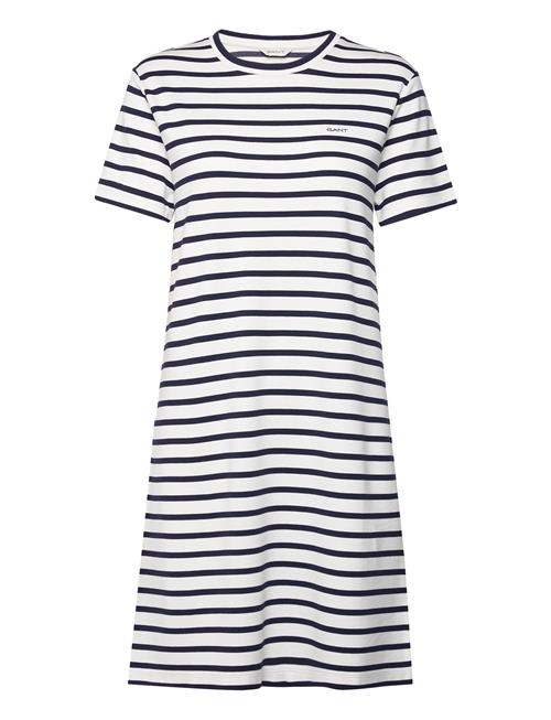 GANT Striped Ss T-Shirt Dress GANT Navy