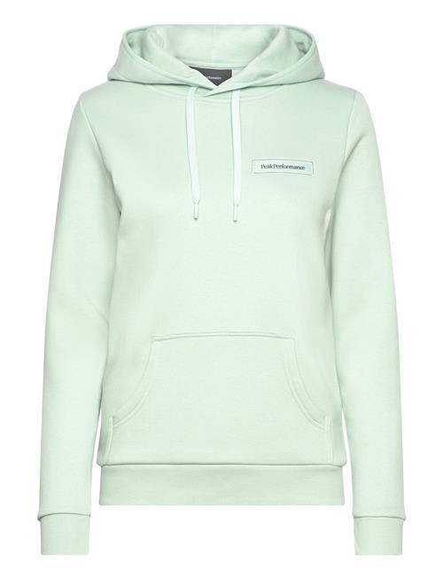 W Logo Hood Sweatshirt Peak Performance Green