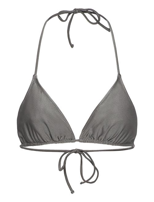 Mango Metallic Bikini Top Mango Grey