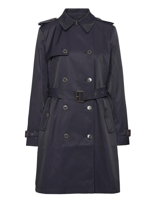 Lauren Ralph Lauren Double-Breasted Cotton-Blend Trench Coat Lauren Ralph Lauren Navy