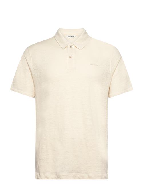 Gabba Duke Linen Polo Ss Gabba Cream