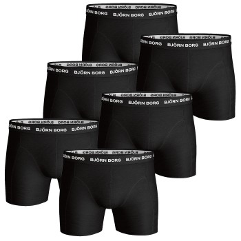 Björn Borg 6P Essential Shorts Sort bomuld X-Small Herre