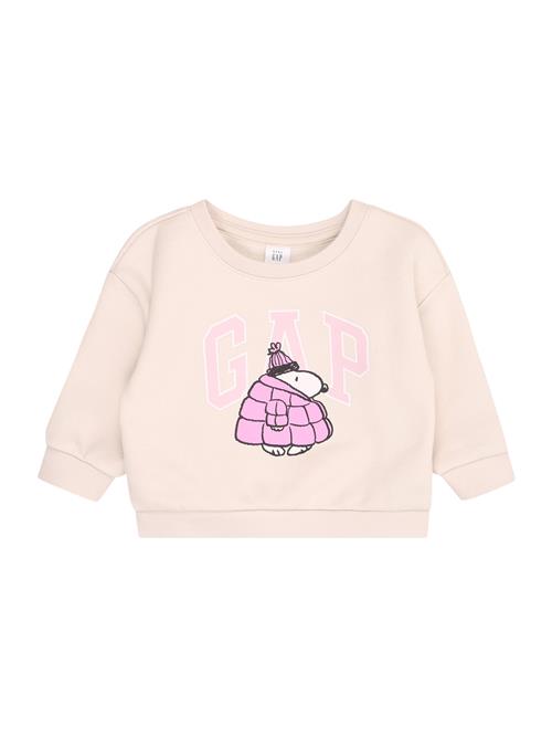 GAP Sweatshirt 'SNOOPY'  beige / pink / hvid