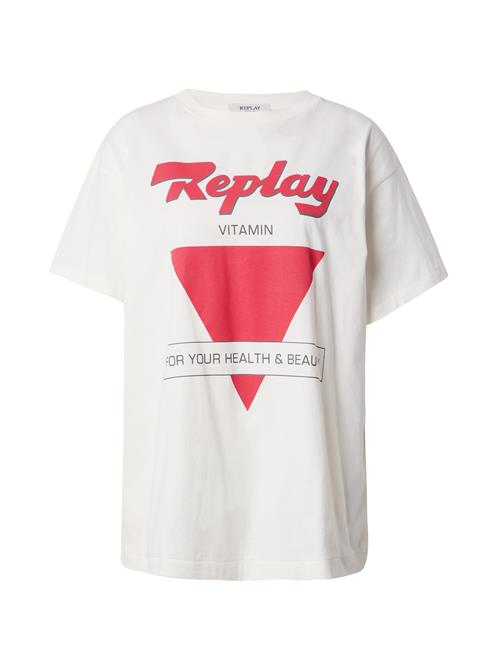 REPLAY Shirts  grå / rød / naturhvid