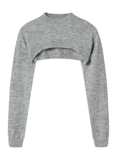 LMTD Nlflodet Ls Knit Shrug LMTD Grey