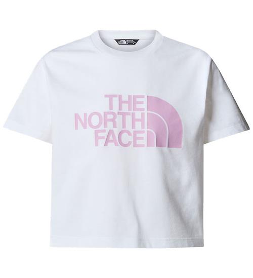 The North Face T-shirt - Crop Easy - White/Cyber Pink