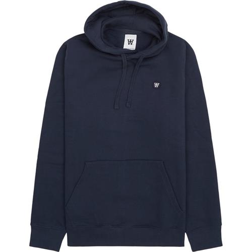 Se Wood Wood Ash Hooded Sweat Shirt Navy ved Quint