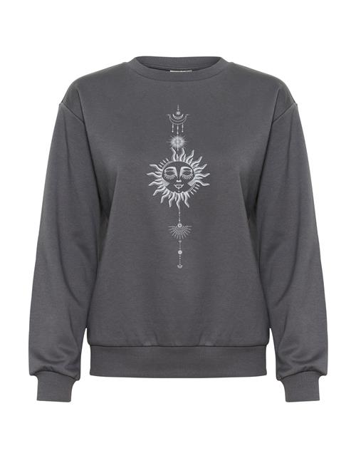 Kaffe Sweatshirt 'Sun'  mørkegrå / blandingsfarvet