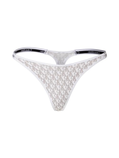 Calvin Klein Underwear String  stone / sort / hvid