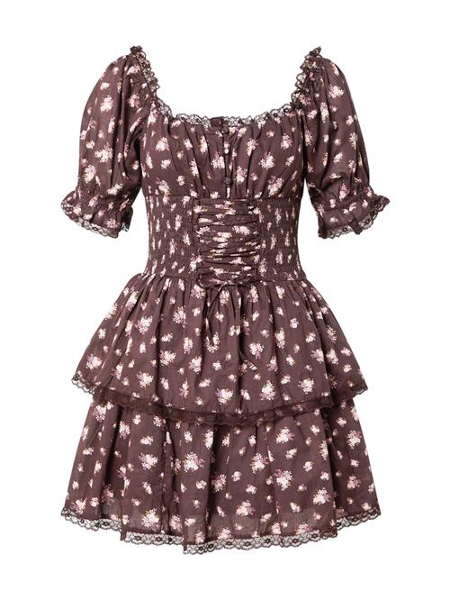Miss Selfridge Kjole  oliven / aubergine / lyserød / hvid