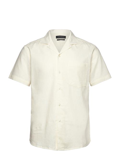 Clean Cut Copenhagen Bowling Cotton Linen Shirt S/S Clean Cut Copenhagen Cream