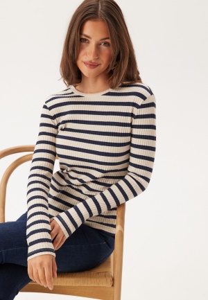 VILA Viamelie O-neck L/S TOP TOP TO Navy Blazer Stripes:birch M