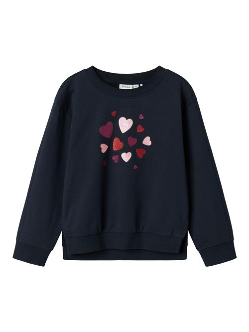 NAME IT Sweatshirt  safir / mørkelilla / mørk pink