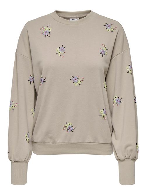 ONLY Sweatshirt 'ONLBROOKE'  mørkebeige / lyseblå / lysegul / sort