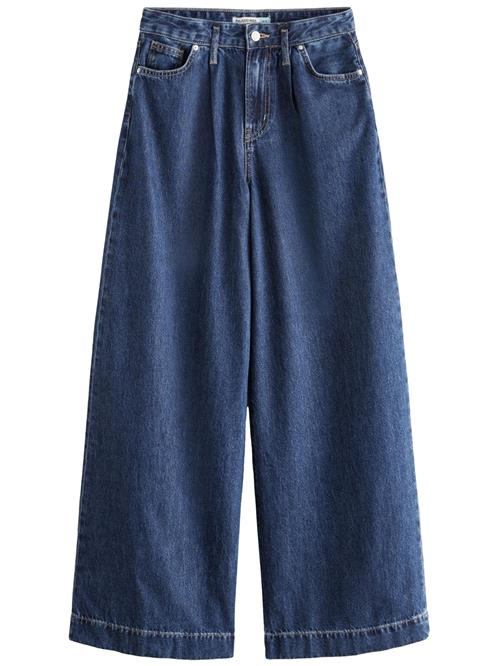 Next Jeans med lægfolder  blå