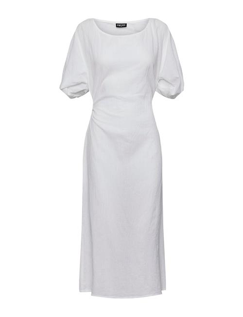 Pieces Pcbabara Ss Long Cut Out Dress Bc Sww Pieces White