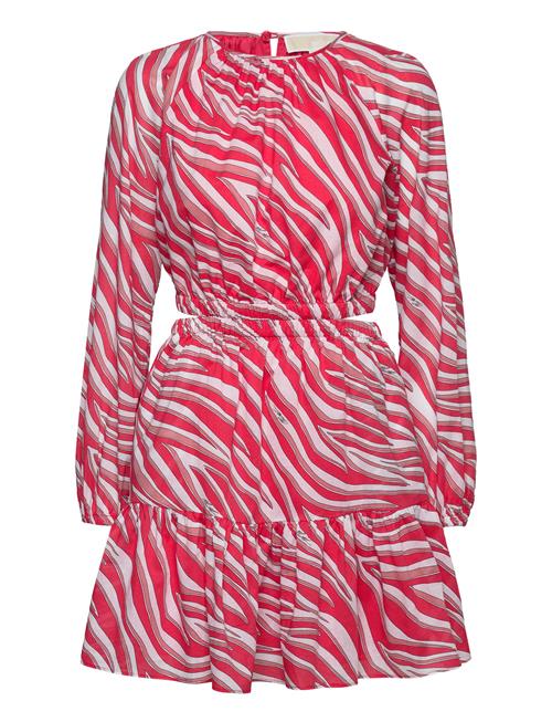 Michael Kors Ls Cut Out Mini Dress Michael Kors Pink