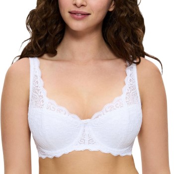 Triumph Bh Amourette Wired Bra With Lace Hvid E 80 Dame