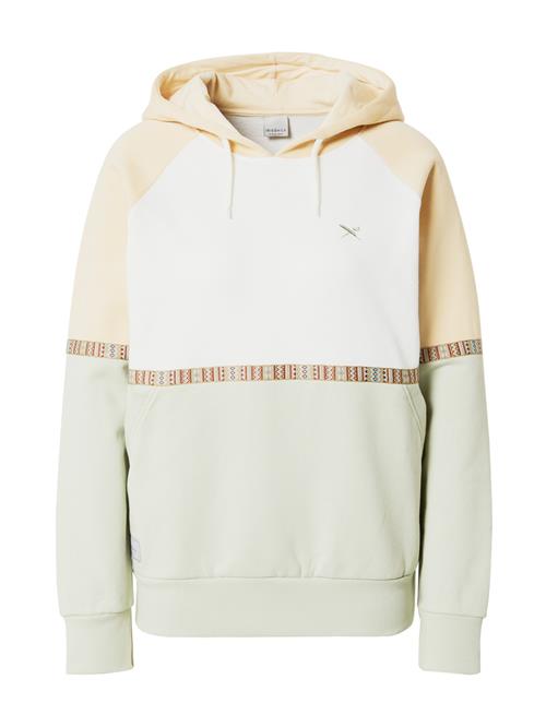 Iriedaily Sweatshirt 'Kachi'  lysegul / pastelgrøn / rød / hvid