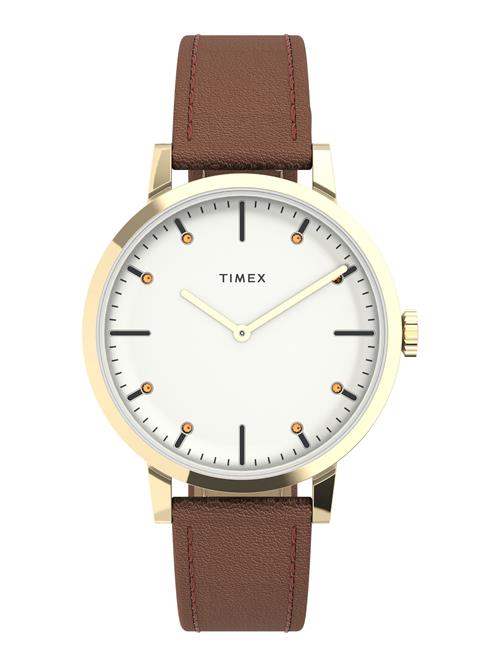 TIMEX Analogt ur 'Midtown'  brun / guld