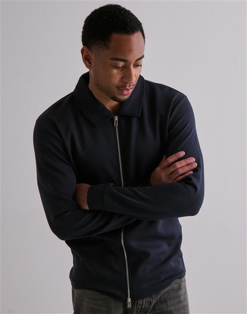 Selected Homme Slhemanuel Soft Full Zip Sweat Noos Sweatshirts Blå