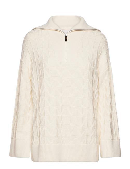 Herringb Half Zip GANT Cream