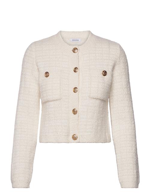 Se Button Knitted Jacket Bubbleroom Cream ved Booztlet