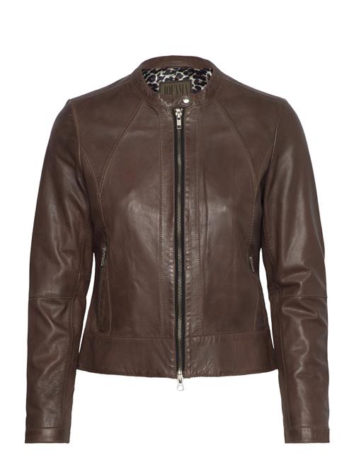 Jofama Diora Classic Leather Jacket Jofama Brown