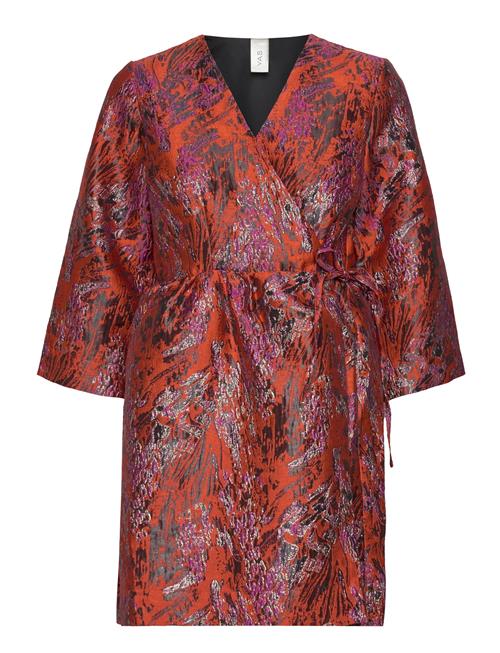 Yasjasta 3/4 Wrap Dress - Show YAS Red