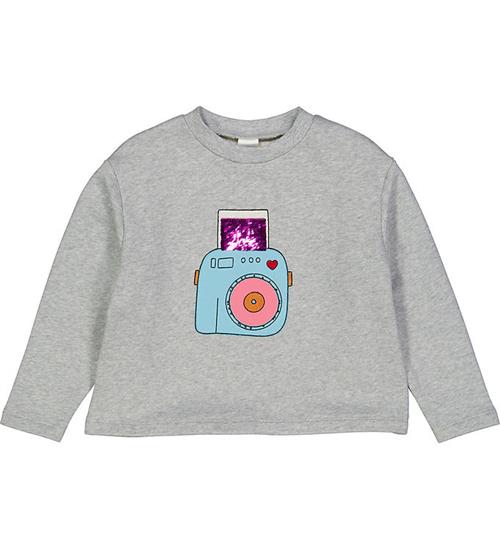 Freds World Sweatshirt - Hello Snap - Pale Greymarl