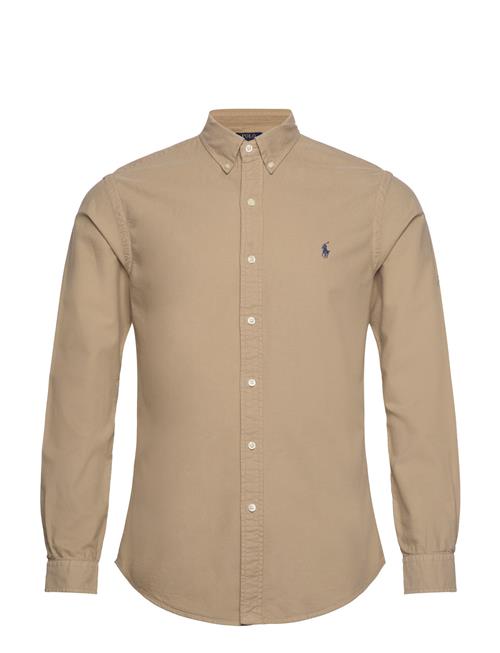 Polo Ralph Lauren Slim Fit Garment-Dyed Oxford Shirt Polo Ralph Lauren Beige