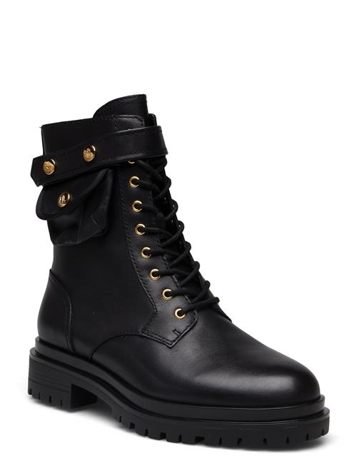 Lauren Ralph Lauren Cammie Burnished Leather Boot Lauren Ralph Lauren Black