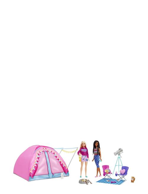 Dreamhouse Adventures It Takes Two Camping Playset With Tent, 2 Dolls & Accessories Barbie Patterned