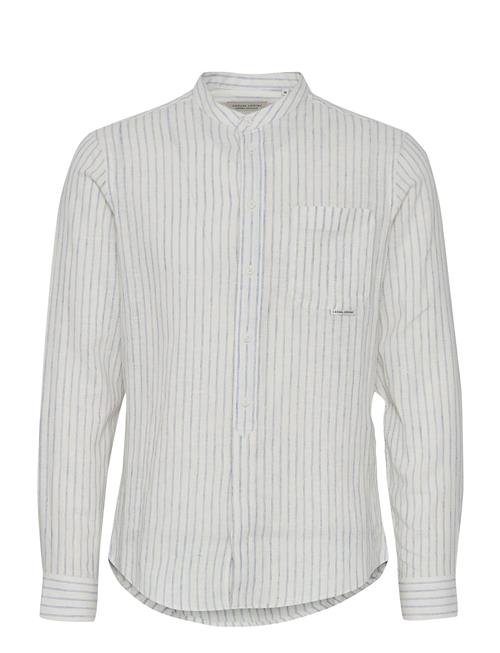 Casual Friday Cfanton Ls Cc Striped Linen Mix Shi Casual Friday Blue