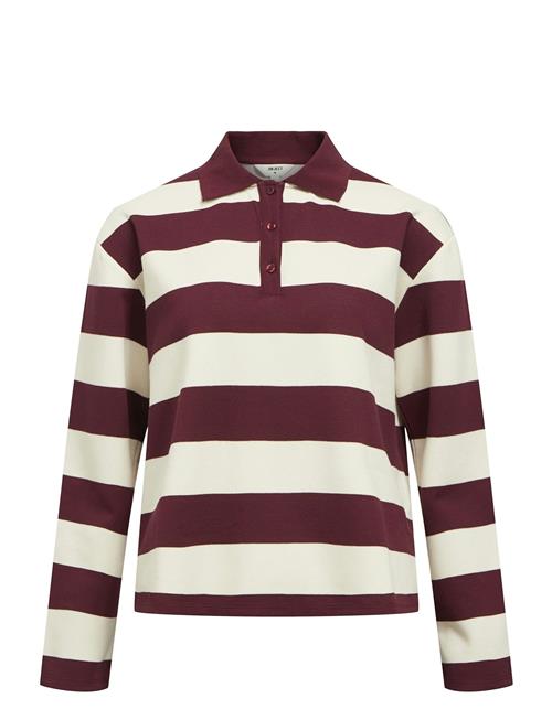 Object Objmillie L/S Lo Polo E Aw Fair 24 Object Burgundy