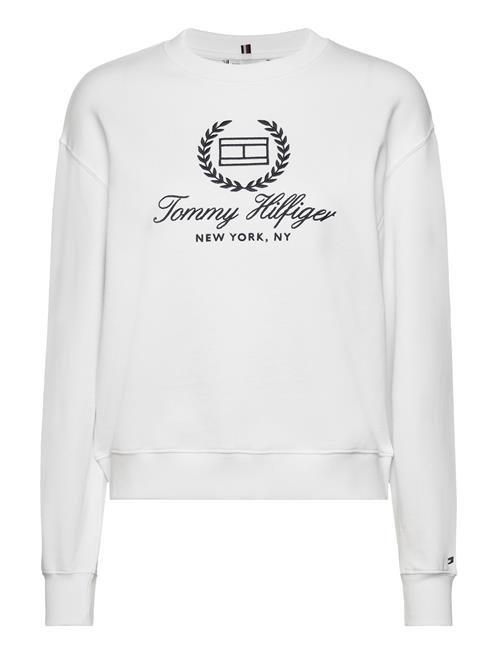 Reg Flag Script Cnk Swtshrt Tommy Hilfiger White