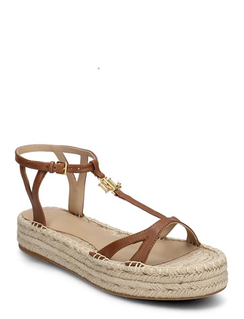 Lauren Ralph Lauren Payton Burnished Leather Espadrille Lauren Ralph Lauren Beige