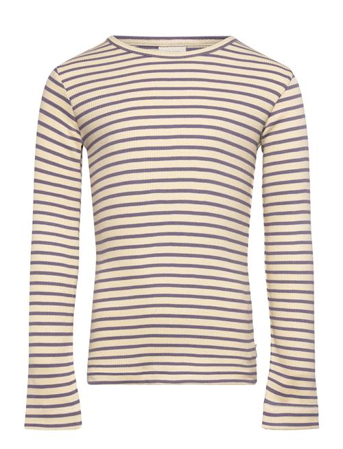 Petit Piao T-Shirt L/S Modal Striped Petit Piao Beige